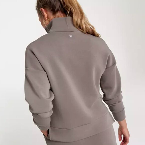 Calia Women's Fall Textured 1/4 Zip in Gauntlet Gray size XXL NWT - Picture 2 of 8